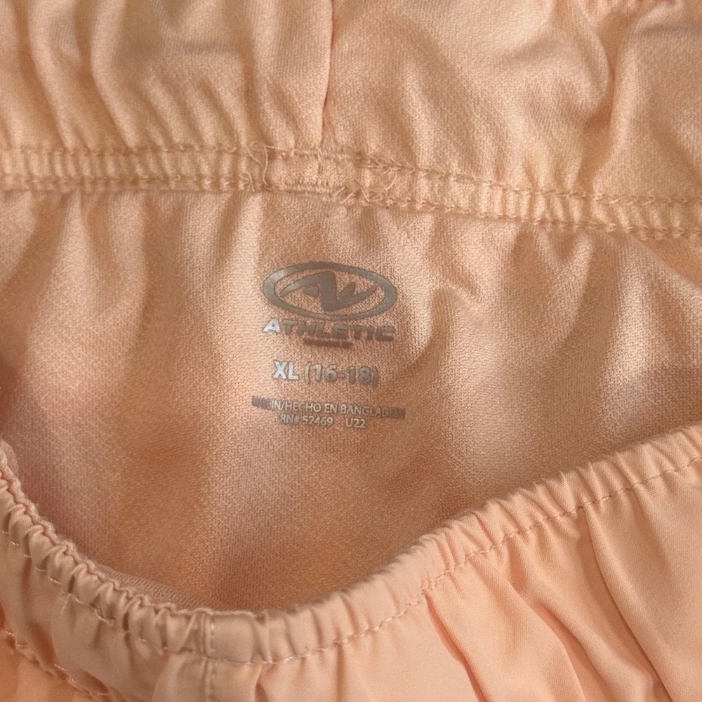 Athletic Works Womens XL Running Shorts Bundle Navy Blue Peach 2 Pack Activewear